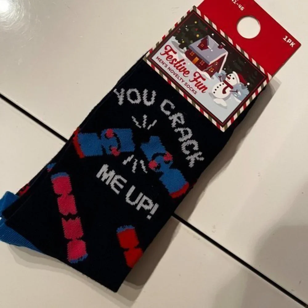 “You Crack Me Up” Dynamite Men’s Socks (Size 8-12) (new) (men)